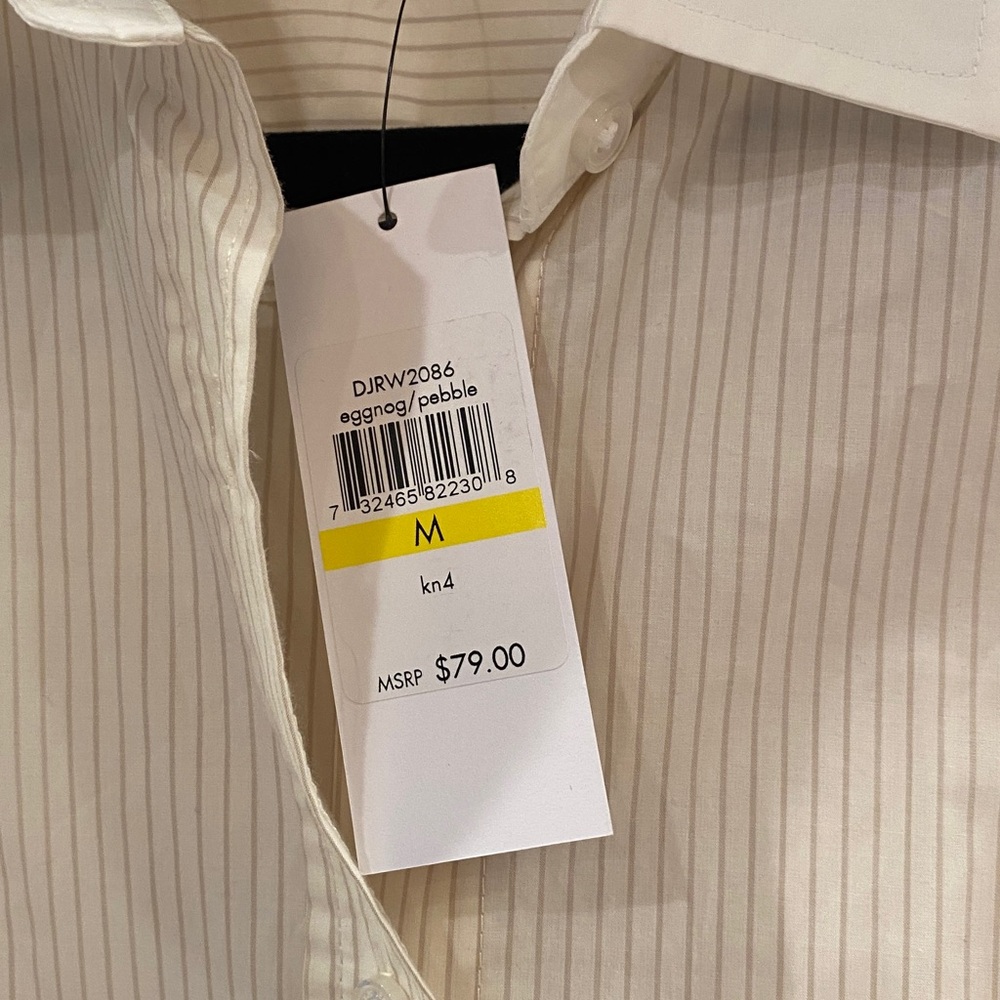 DKNY Jeans
Women's Long Sleeve Striped Collared Shirt NWT - Picture 9 of 10